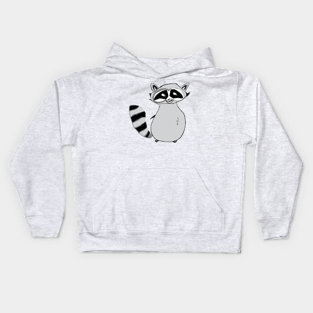 Raccoon Illustration Kids Hoodie by Window House